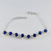 Yasmin Featherlight Blue Tennis Bracelet - Elegant Sparkle
